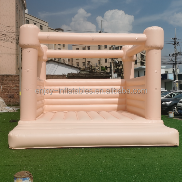 Free Shipping Pink Inflatable Bouncer With Ball Pool Air Bouncy Castle For Wedding Carnival Rental