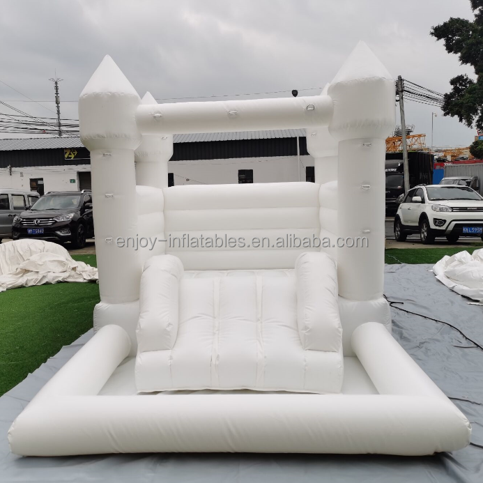 Toddler commercial use kids white bounce house white castle bounce house 13x13 inflatable bounce house for kids white