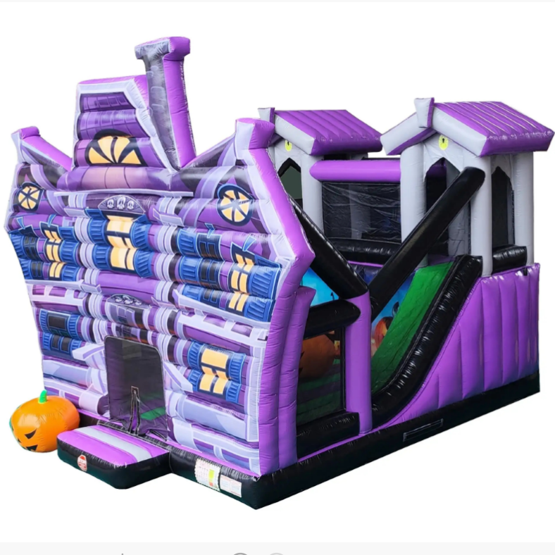 2024 Super Fun Maze Game Large Outdoor Inflatable Bouncy Castle Maze Halloween Spray Painting Haunted Inflatable Maze