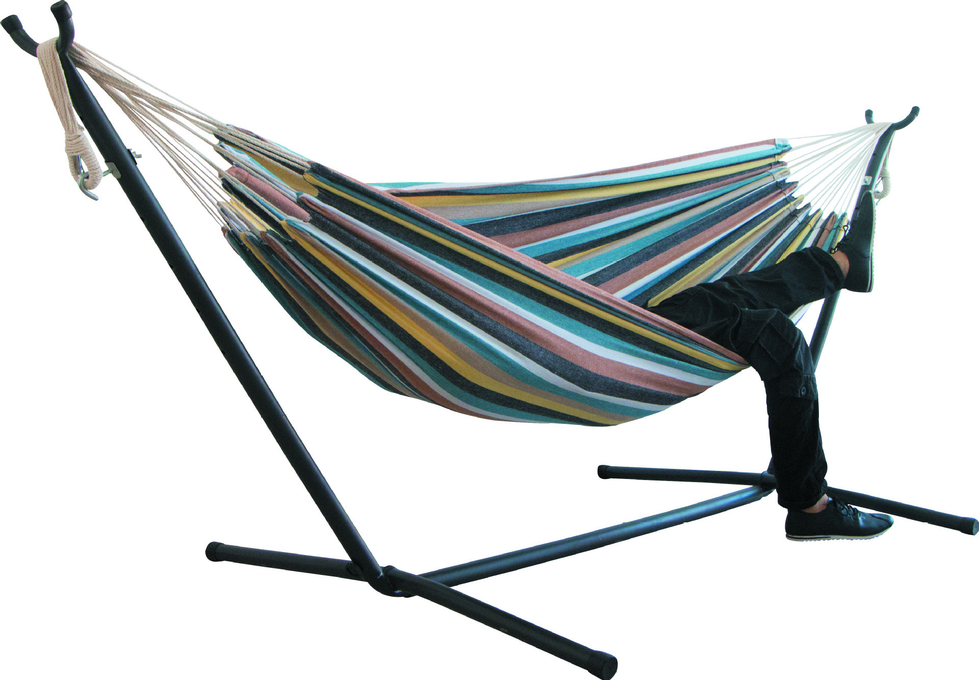 Wholesale Cotton Hammocks Swings Outdoor Garden Camping Hammock with Stand