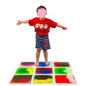 Colorful Educational 3d Sensori 30*30 CM Sensory Indoor Liquid Floor Tile for Autism Kids