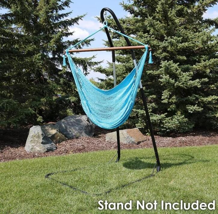 ENJOY Indoor Outdoor Hanging Hammock Chair Macrame Swing Chair Hanging Hammock Chair