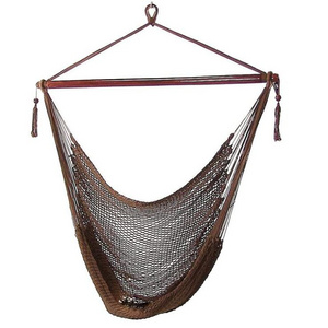 Patio garden colorful macrame rope hammock hanging chair swing for adults