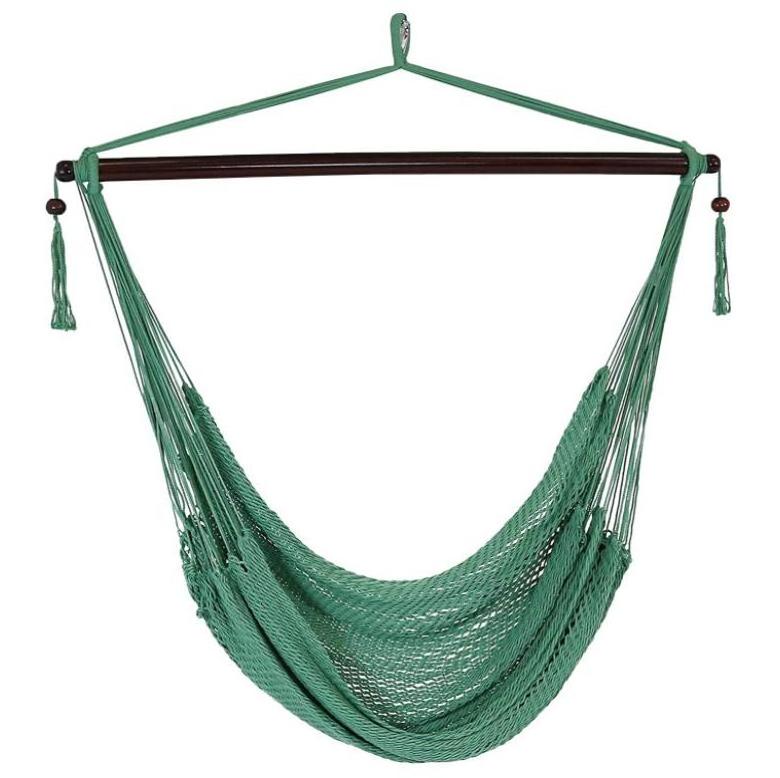 Patio garden colorful macrame rope hammock hanging chair swing for adults