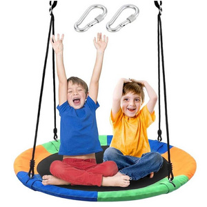 Good Price 40" Outdoor Round Nest Swing Children Kids Garden Flying Saucer Tree Nest Swing Adult swing