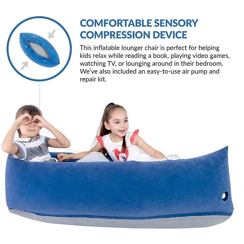 Air Lounger Chair Pea Pod Sofa Sleeping Bag Sensory Toys Inflatable Boat For Kid