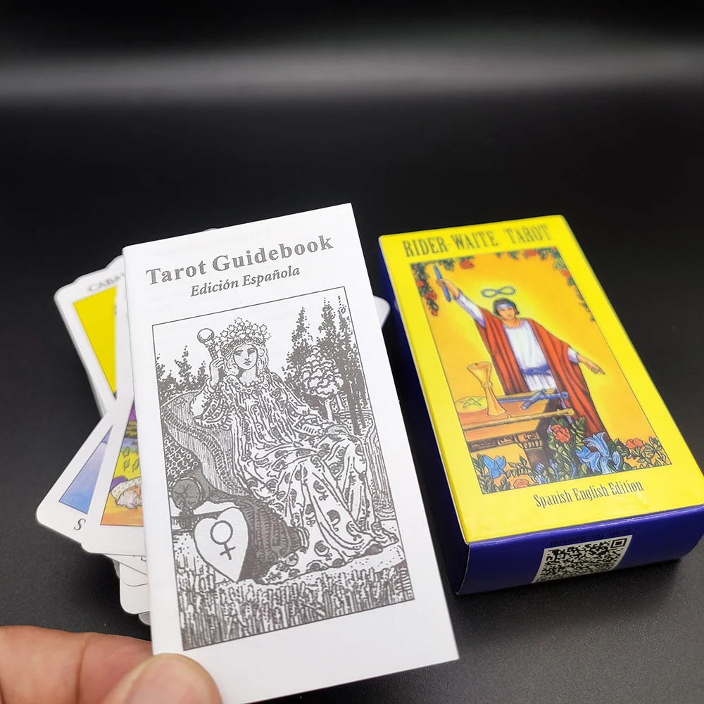 New Spanish English Version Rider Wait Tarot Deck Divination Fate Playing Cards Board Game 78 Card Rider Oracle Deck in Spanish