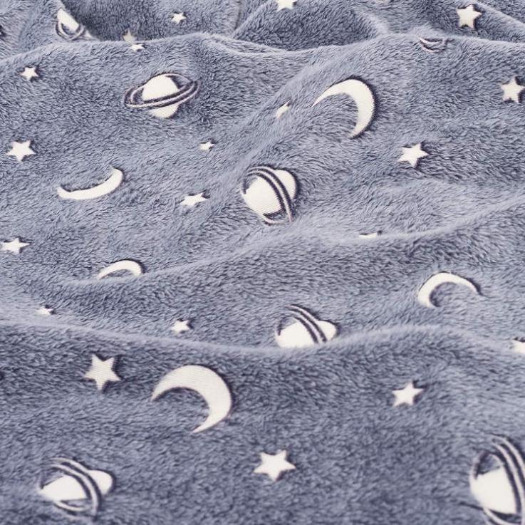 Double layer Hot sale glow in the dark star Coral fleece blanket