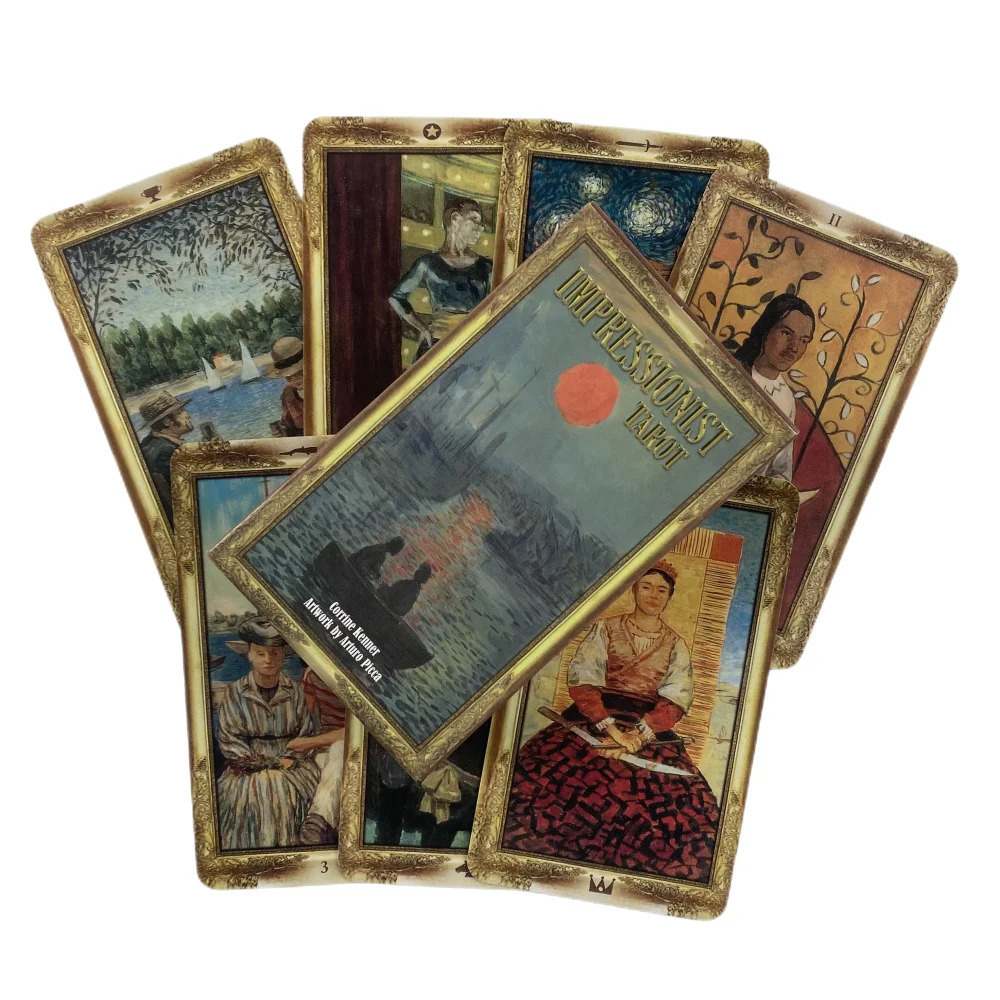 Impressionist Tarot Cards A 78 Deck Oracle English Visions Divination Edition Borad Playing Games Divination Card Game Tarot