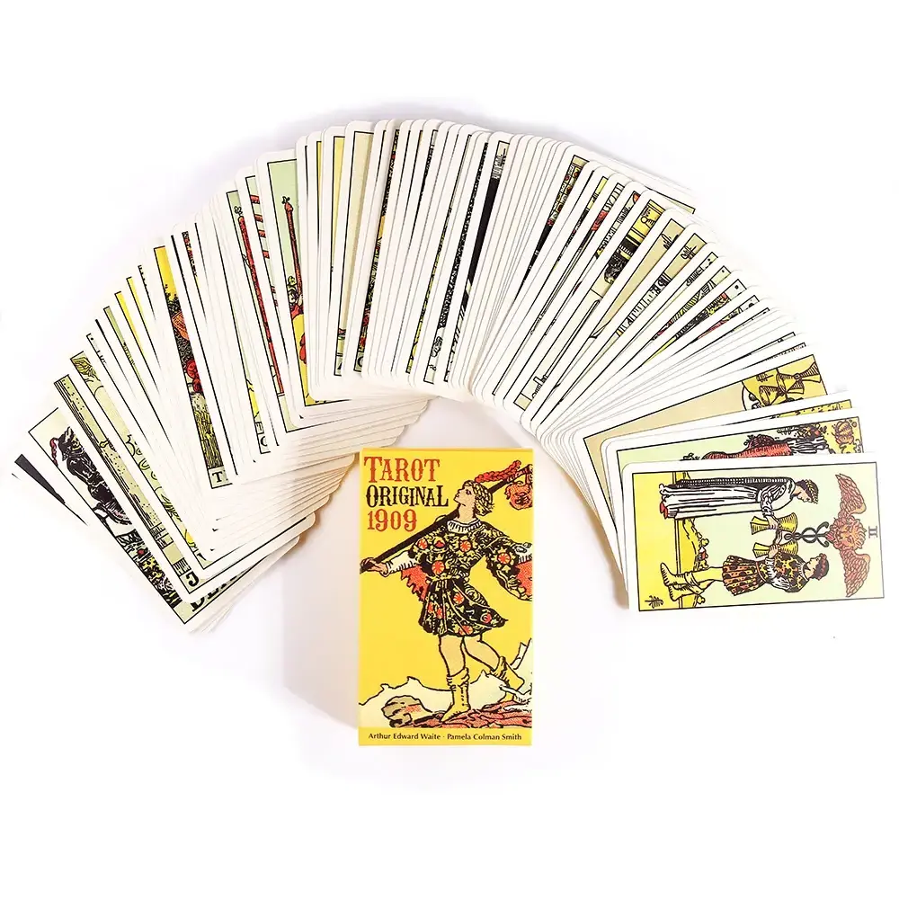 Tarot Original 1909 Travel version Pocket Zize Tarot Cards For Beginners With Meanings On Them Keywords Reversed 78 Cards Tarot