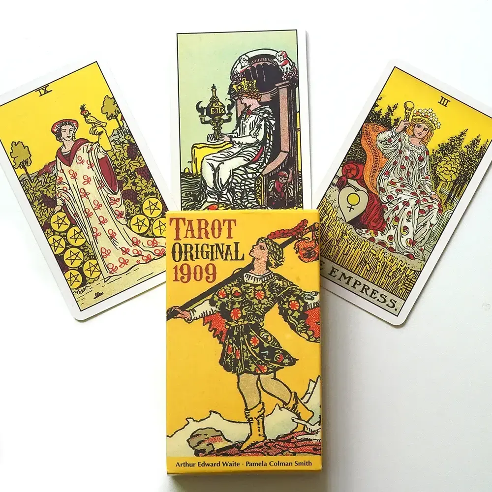 Tarot Original 1909 Travel version Pocket Zize Tarot Cards For Beginners With Meanings On Them Keywords Reversed 78 Cards Tarot