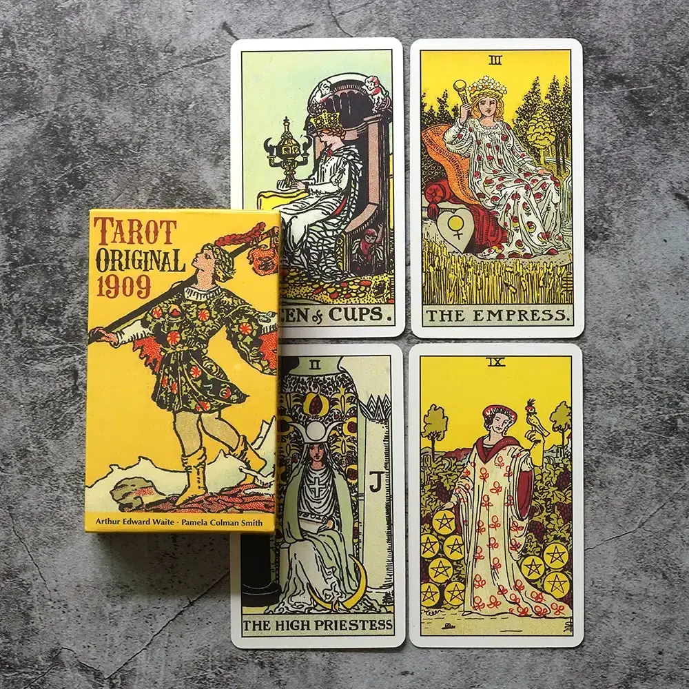 Tarot Original 1909 Travel version Pocket Zize Tarot Cards For Beginners With Meanings On Them Keywords Reversed 78 Cards Tarot