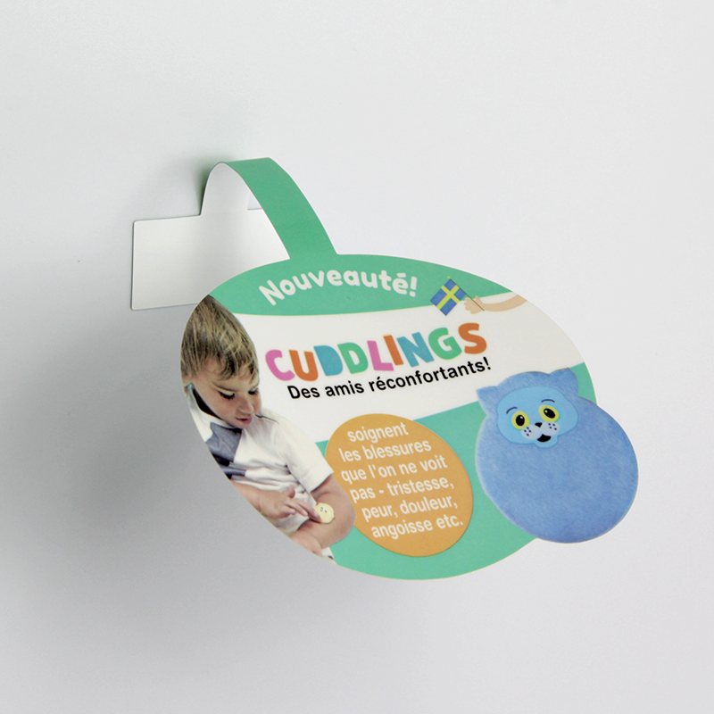 Custom High Quality Plastic Swing Strip Display Shelf Wobbler For Supermarket Advertising