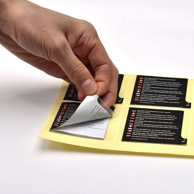 Multi-page Leaflet Label Leaflet Sticker Double Layer Sticker Polyester Sticker Label Multi Page Booklet Label