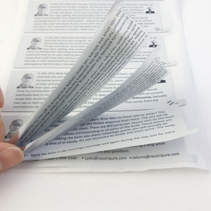 18 Year Manufacture Adhesive Multi Layer Booklet Label Sticker, Multi/Double/3/4 Page Labels with Customized design