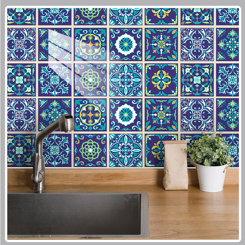 Mosaic Art Eclectic Peel And Stick Wall Sticky Backsplash Vinyl Waterproof Removable Bathroom Kitchen Sticker Decals