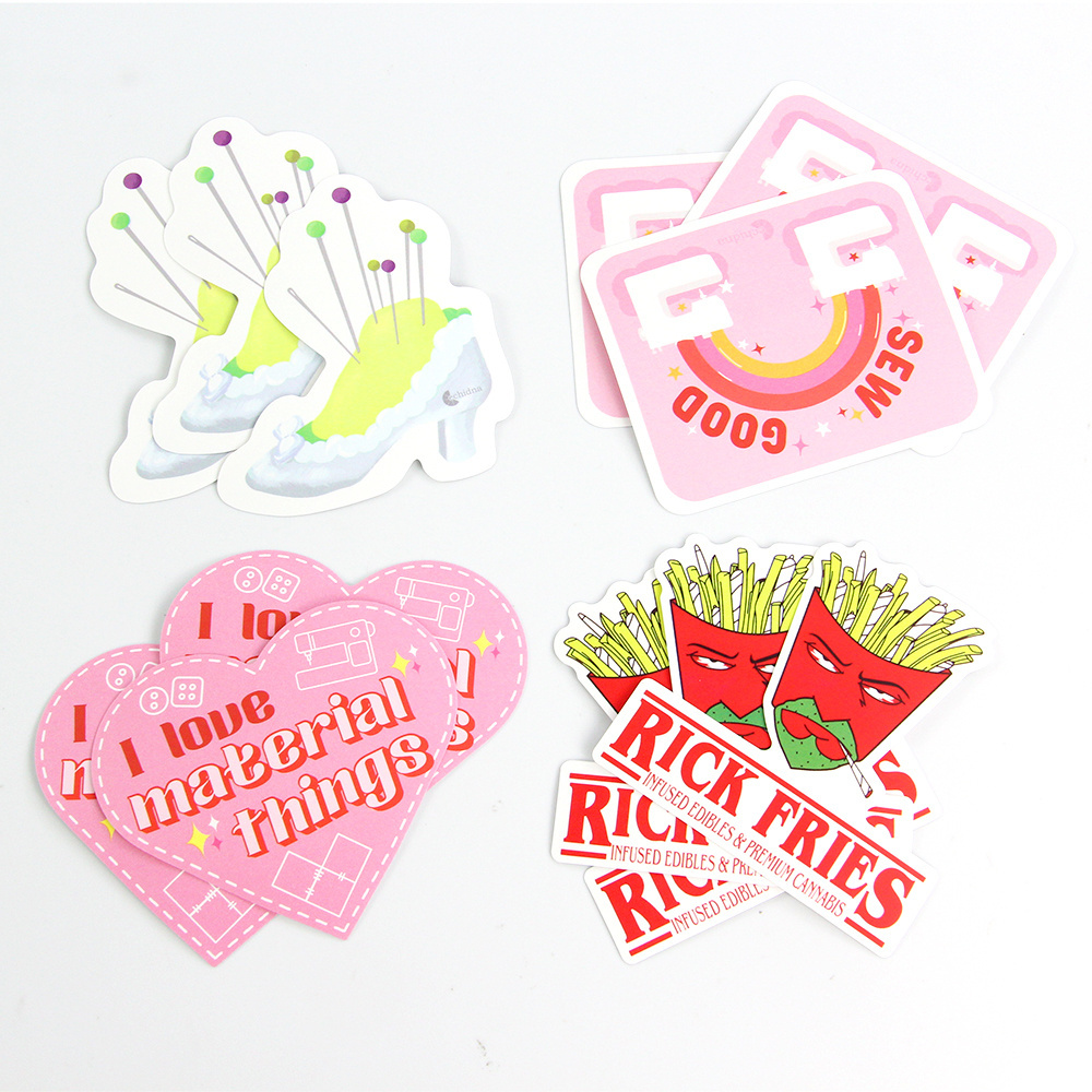 Adhesive Label Maker Custom I Love You Waterproof Vinyl Red Sticker Printing Heart Self Love Stickers