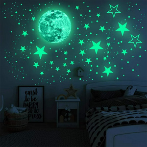 Fluorescent Christmas Halloween  Stickers Glow-in-the-dark Luminous Vinyl Logo  Sticker Bedroomceiling Decorative sticker