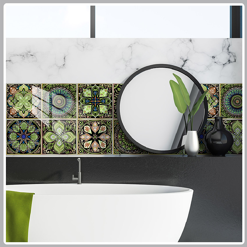 Mosaic Art Eclectic Peel And Stick Wall Sticky Backsplash Vinyl Waterproof Removable Bathroom Kitchen Sticker Decals