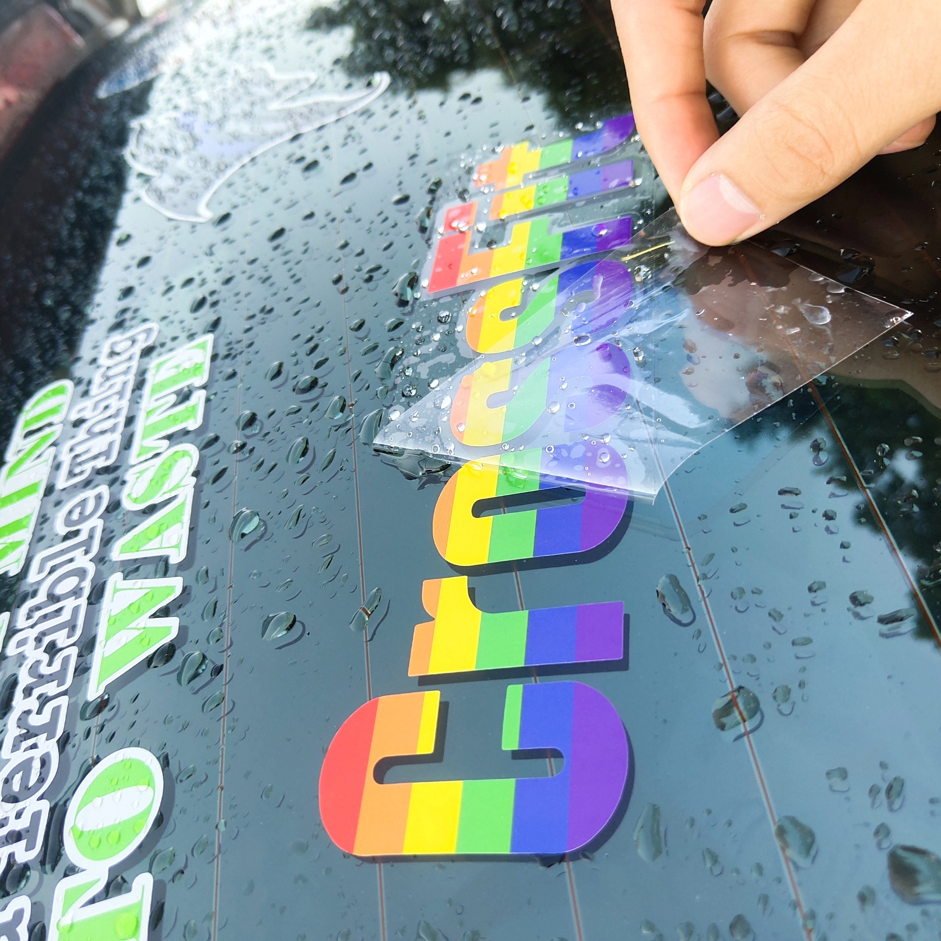 Printed Waterproof Die Cut Logo Adhesive Vinyl Pvc Sticker Decal Custom