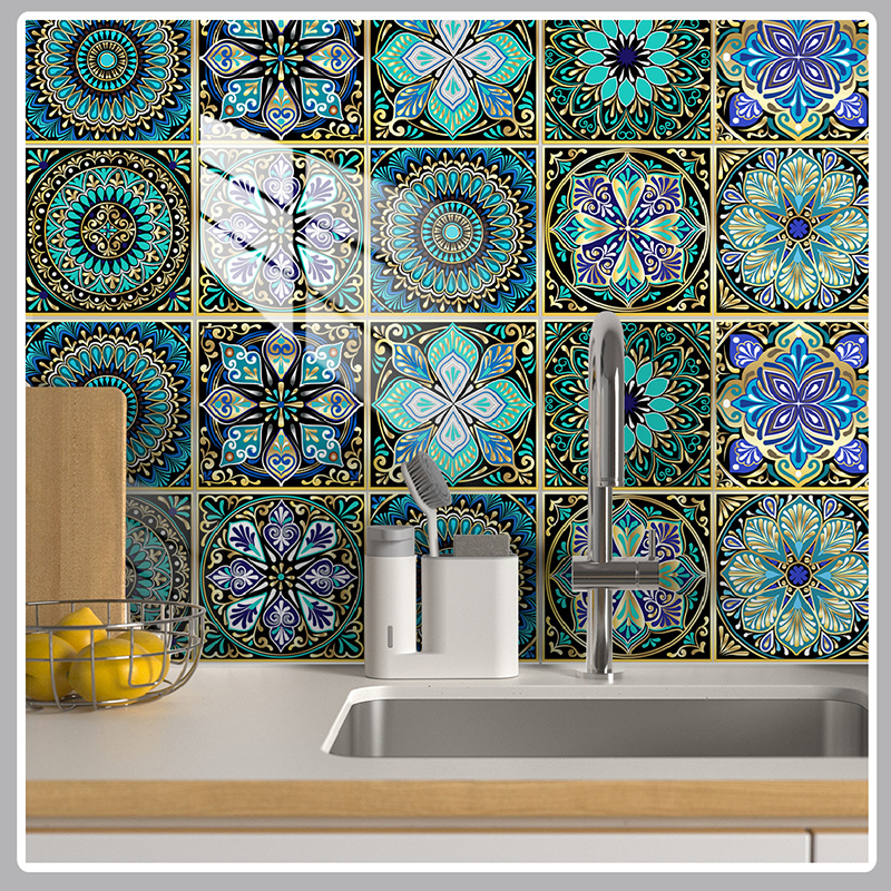 Mosaic Art Eclectic Peel And Stick Wall Sticky Backsplash Vinyl Waterproof Removable Bathroom Kitchen Sticker Decals