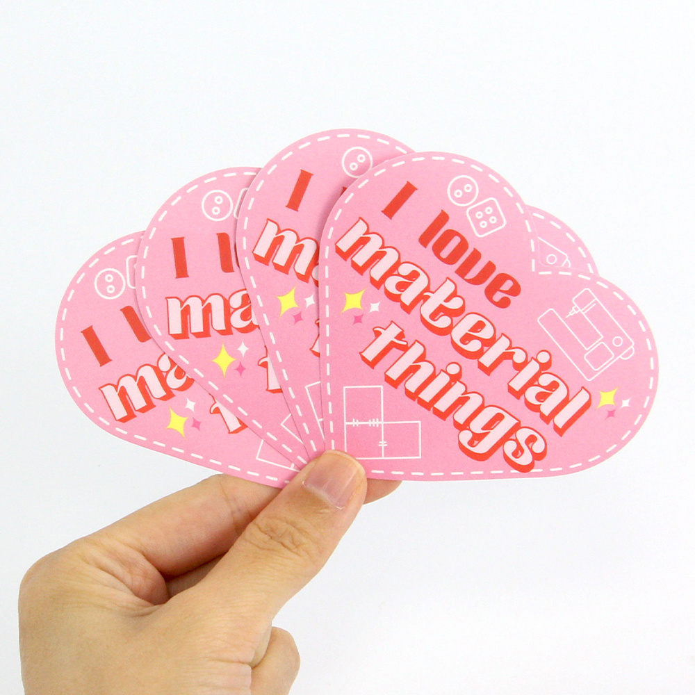 Adhesive Label Maker Custom I Love You Waterproof Vinyl Red Sticker Printing Heart Self Love Stickers