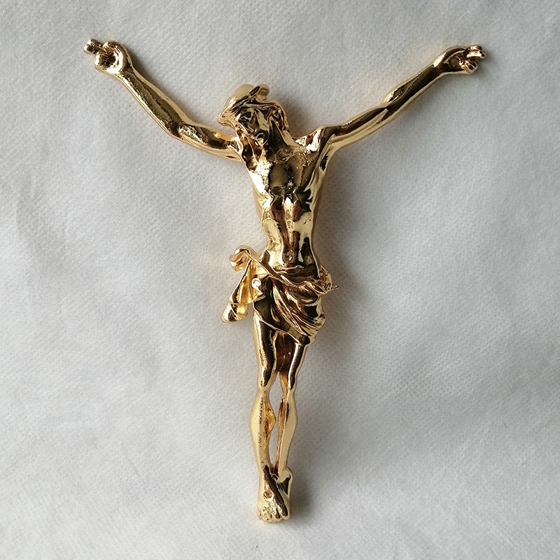 Antique Bronze Wall Decor Metal Zinc Alloy Jesus Cross Ornament