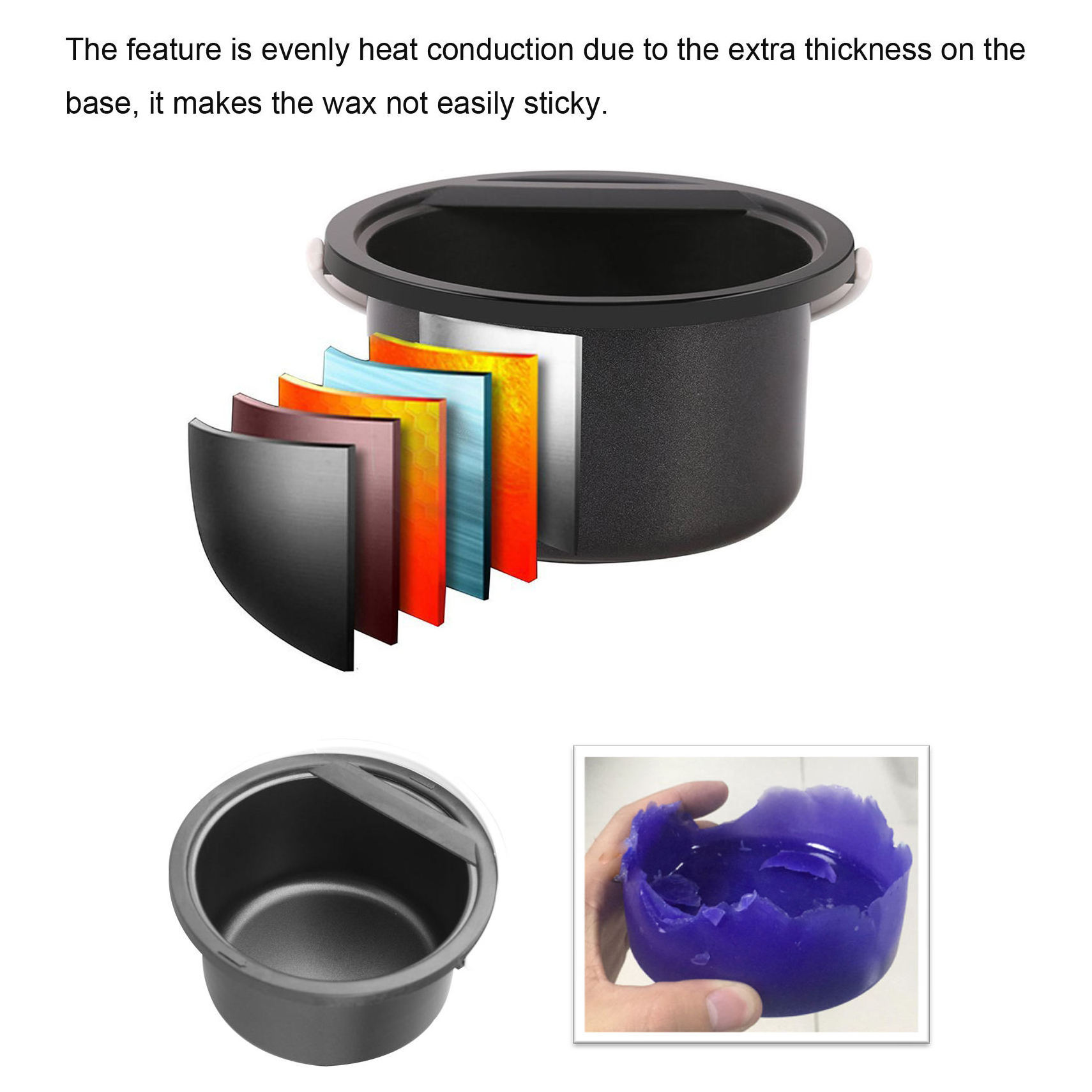 Wax Heater Machine for Hair Removal Paraffin Warmer Depilation Kit Waxing Melting Depilatory Dipping Pot