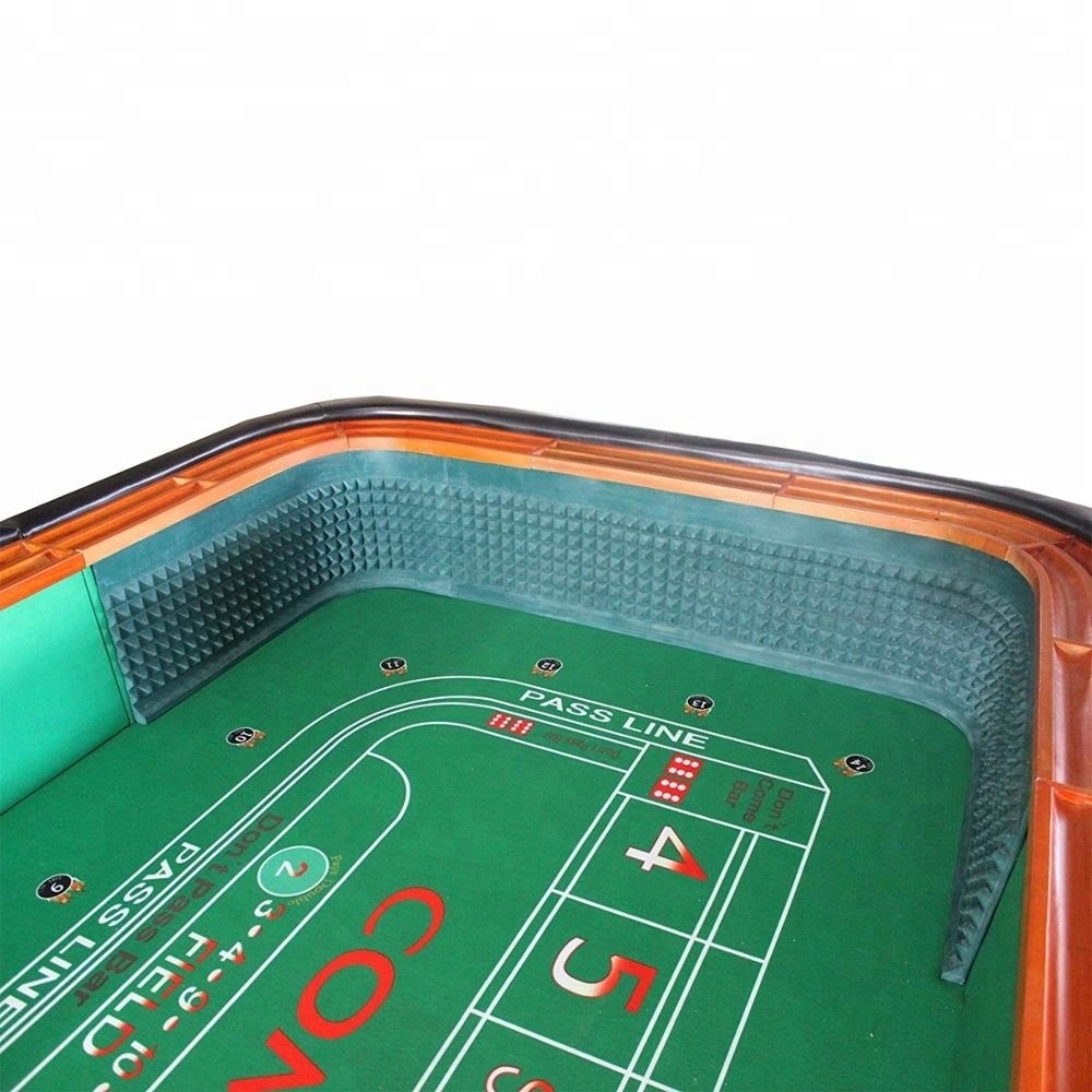 12' Deluxe Craps Dice Table with Diamond Rubber Green Craps Table