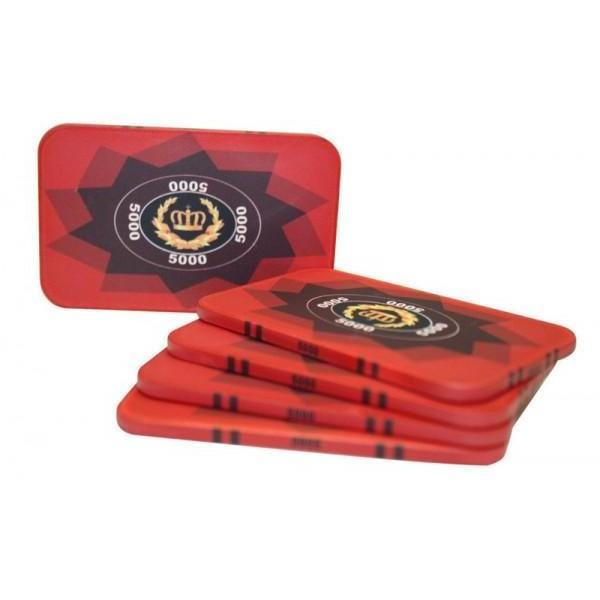 CUSTOM CERAMIC RECTANGULAR PLAQUES POKER CHIPS