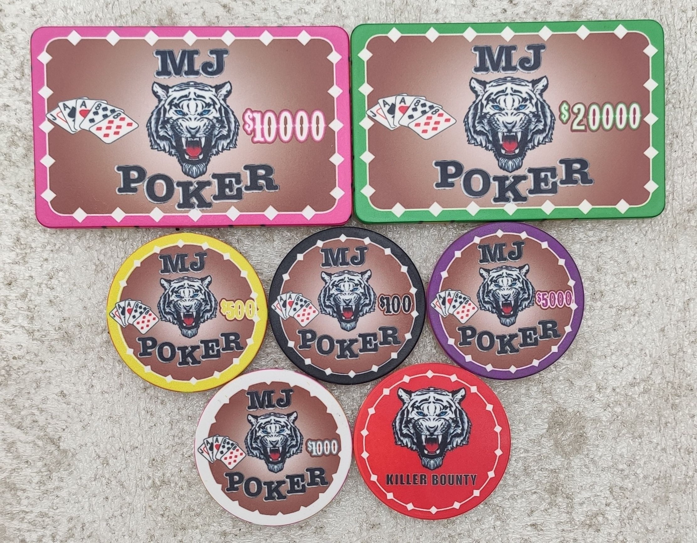 Classical Professinal 10g Ceramic Casino Poker Chips and Plaques