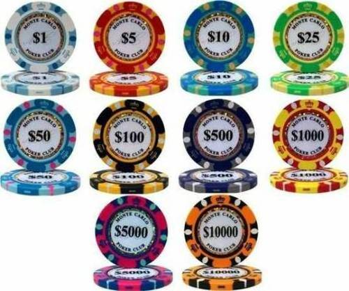 NEW Pink $5000 Casino Professional Monte Carlo 14 Gram Clay Poker Chips