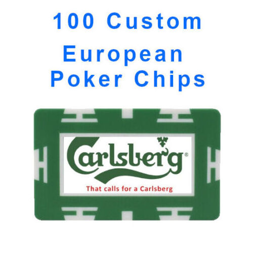 Casino Custom Rectangular Poker Chips with both sides printed in Full Color