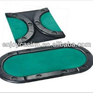 casino oval three-foldable suited poker table top