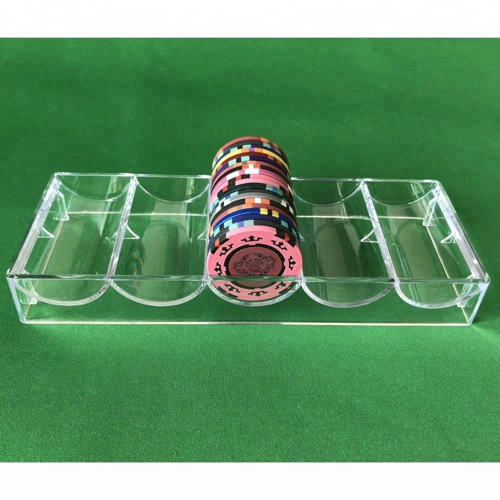 Clear Acrylic Poker Chip Rack-Holds 100 Chips