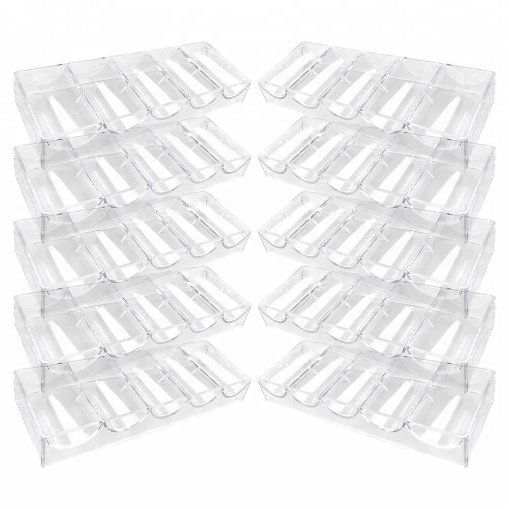 Clear Acrylic Poker Chip Rack-Holds 100 Chips