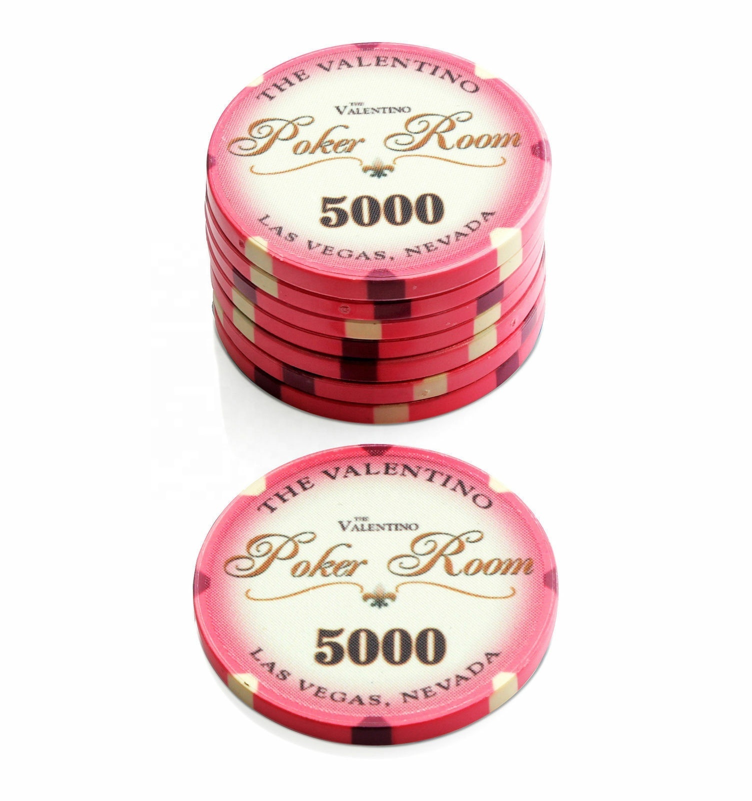 Comfortable 10G Custom Ceramic VALENTINO POKER CHIPS