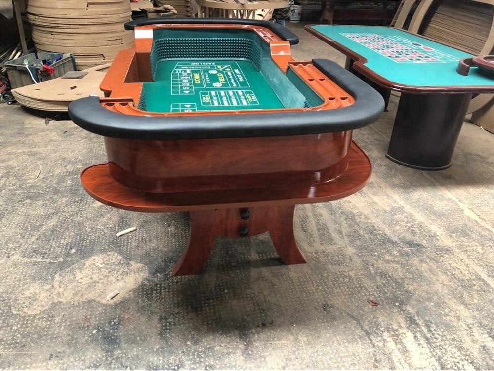 96 INCH Casino Portable Professional Craps Poker Table with dice rubber on both ends - green or blue replaceable felt