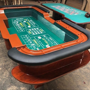 96 INCH Casino Portable Professional Craps Poker Table with dice rubber on both ends - green or blue replaceable felt