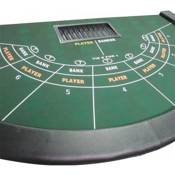 FULL SIZE MINI BACCARAT TABLE WITH DYE SUBLIMATED CASINO FELT