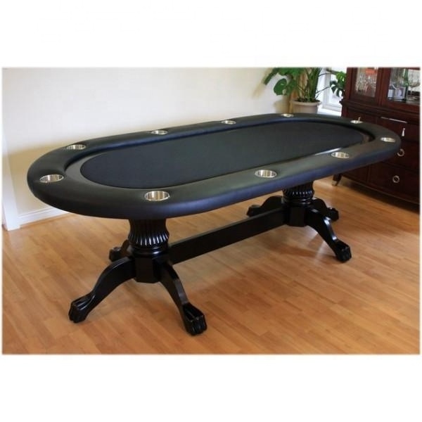 High quality wooden Texas Hold'em poker table Casino Game Poker Table for 10 players