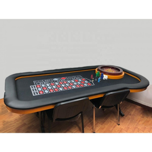 96 inch casino deluxe roulette poker table with wood legs