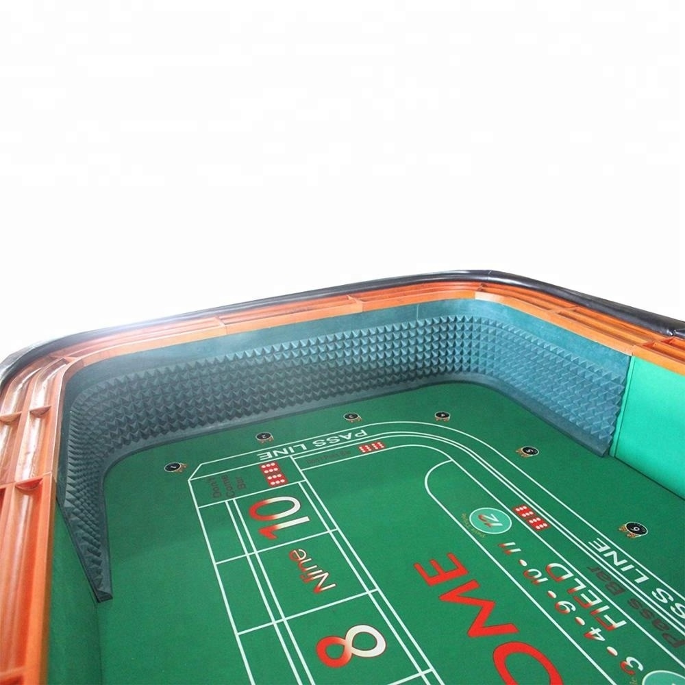 12' Deluxe Craps Dice Table with Diamond Rubber Green Craps Table