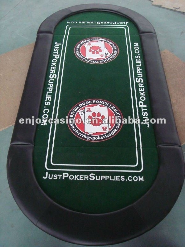 casino oval three-foldable poker table top