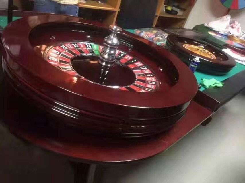 Baccarat Texas Poker Blackjack Gambling Products High quality Solid wooden 32 inch Solid Wood Professional Casino Roulette Wheel