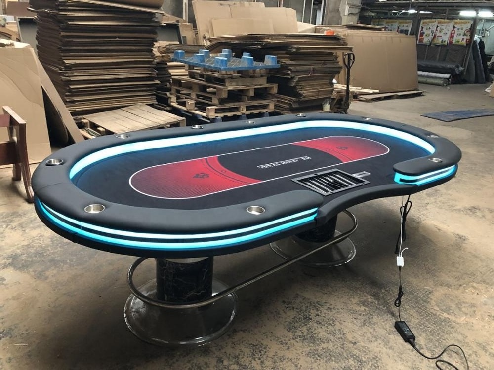 96 INCH Casino Professional Oval Poker Table with deluxe chrome Legs