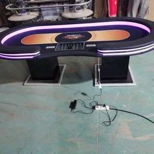 Premium 96" Oval Custom Poker Table w / LED