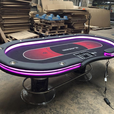 96 INCH Casino Professional Oval Poker Table with deluxe chrome Legs