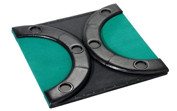 casino oval three-foldable suited poker table top