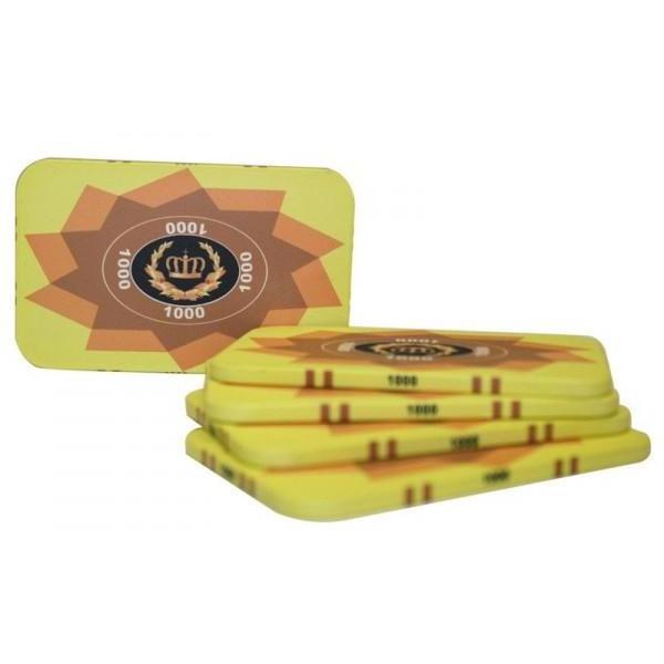 CUSTOM CERAMIC RECTANGULAR PLAQUES POKER CHIPS